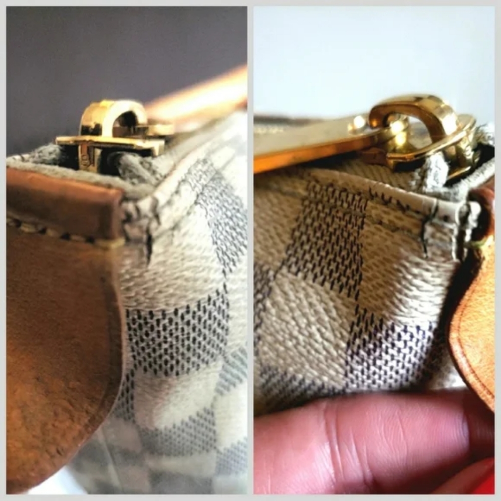 Louis Vuitton Damier Azur Saleya MM Bag & Matching Zippy Wallet - Picture 5 of 16
